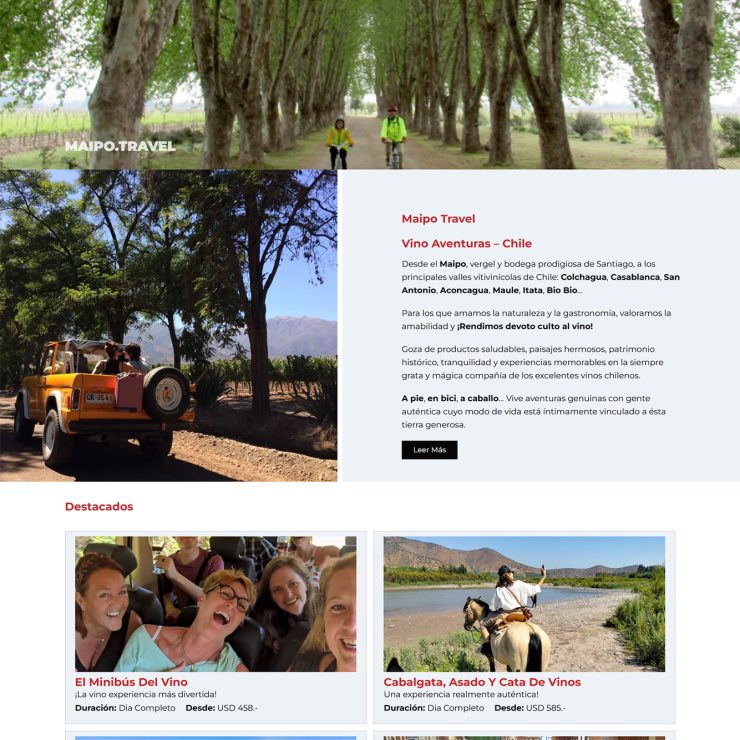 Tours de vino en el Valle del Maipo, Chile